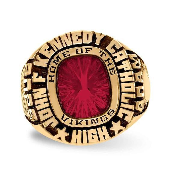 Men's High School Class Ring by ArtCarved (1 Stone) Product Image