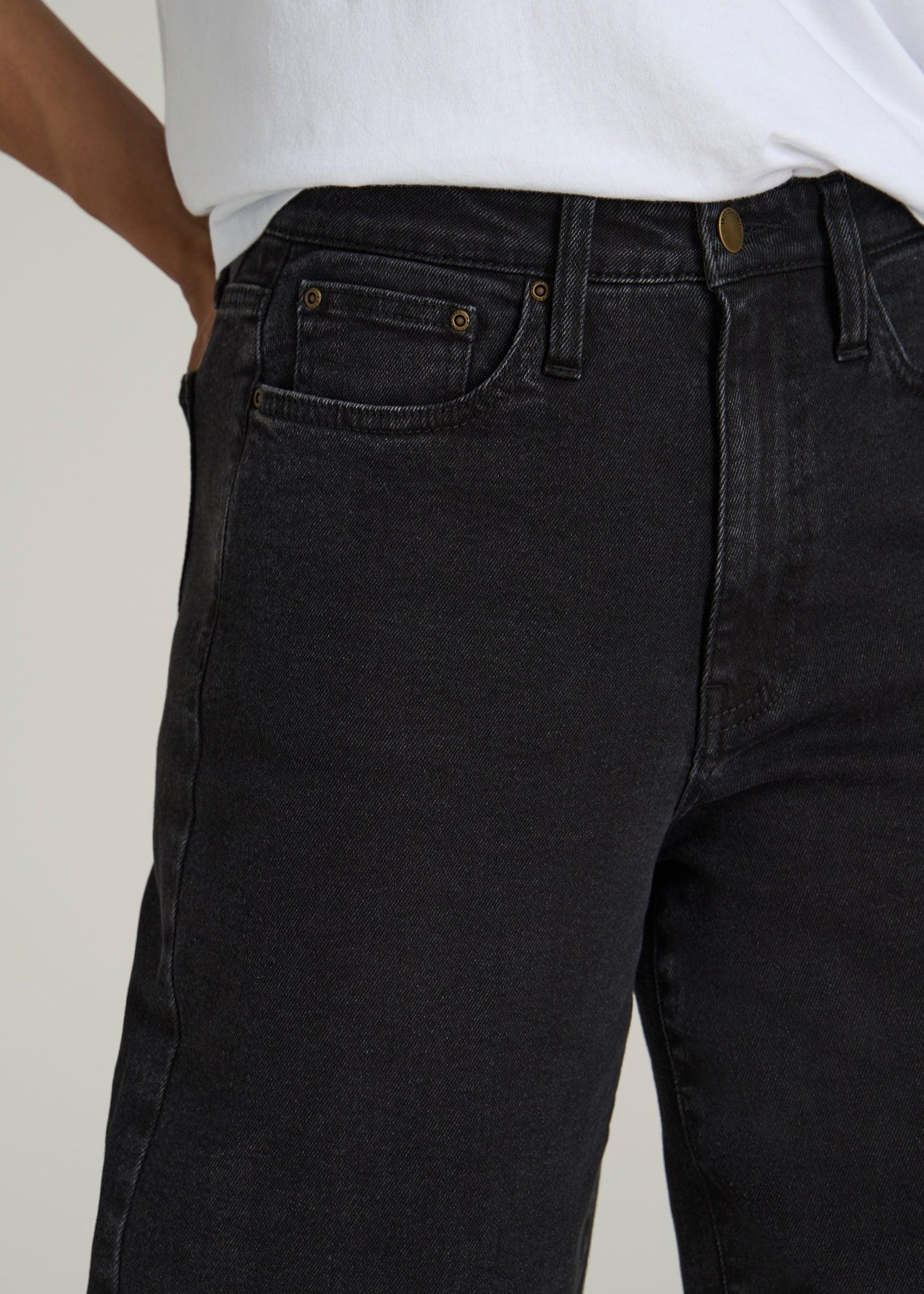 Stevie Wide Leg Jeans for Tall Women in Onyx Black Wash Product Image