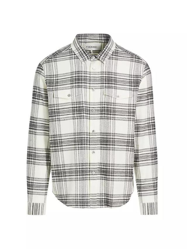 Spring Plaid Button-Front Shirt Product Image