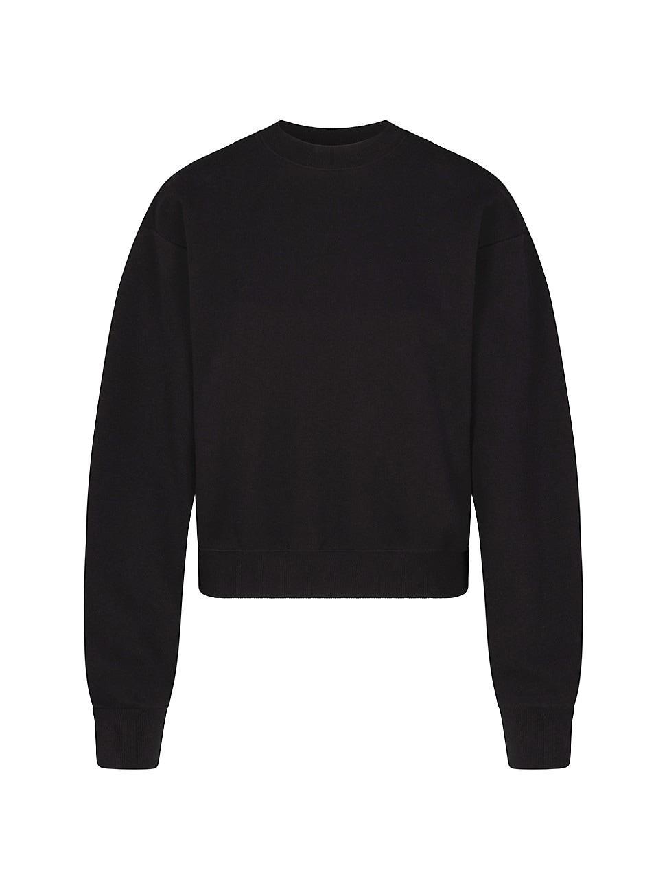 Womens Cotton Fleece Classic Crewneck Product Image