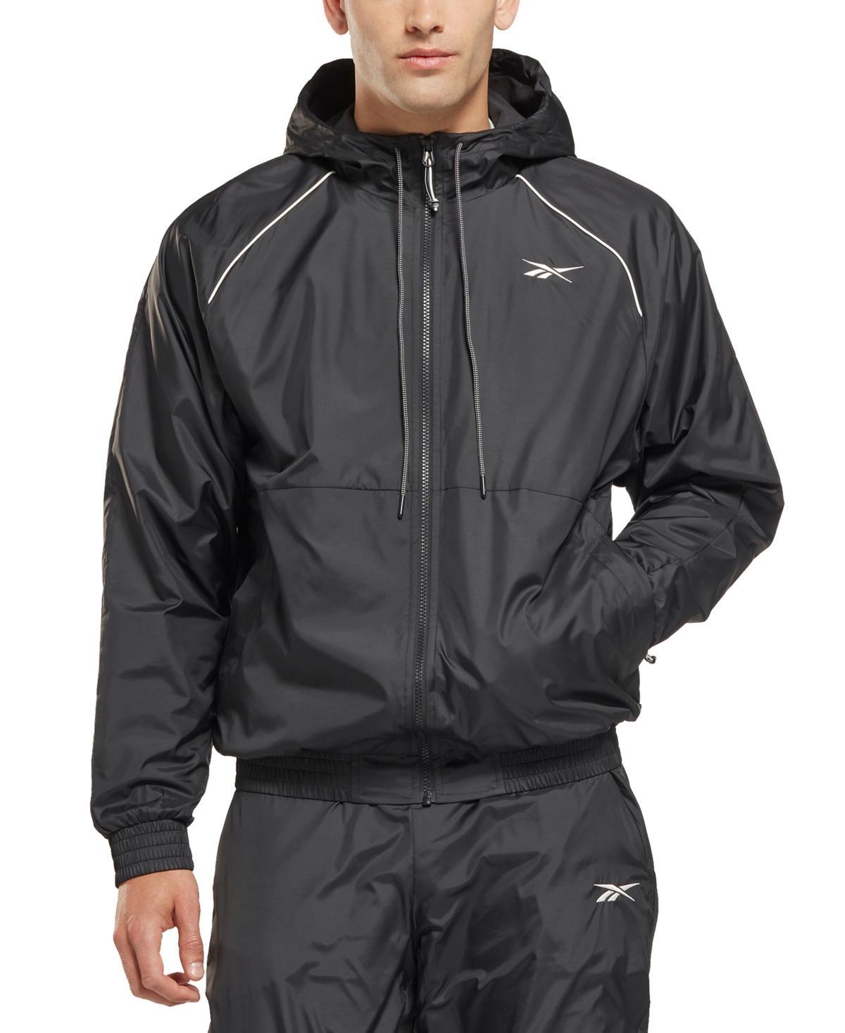 Reebok Mens Regular-Fit Fleece-Lined Hooded Dwr Jacket Product Image