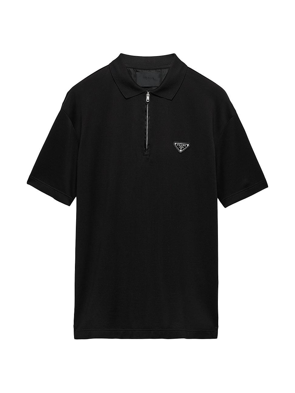 Mens Piqu Polo Shirt with Re-Nylon Details Product Image