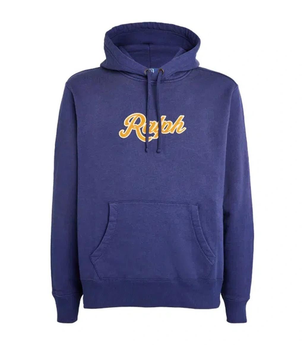 POLO RALPH LAUREN Cotton-blend Logo Hoodie In Blue Product Image