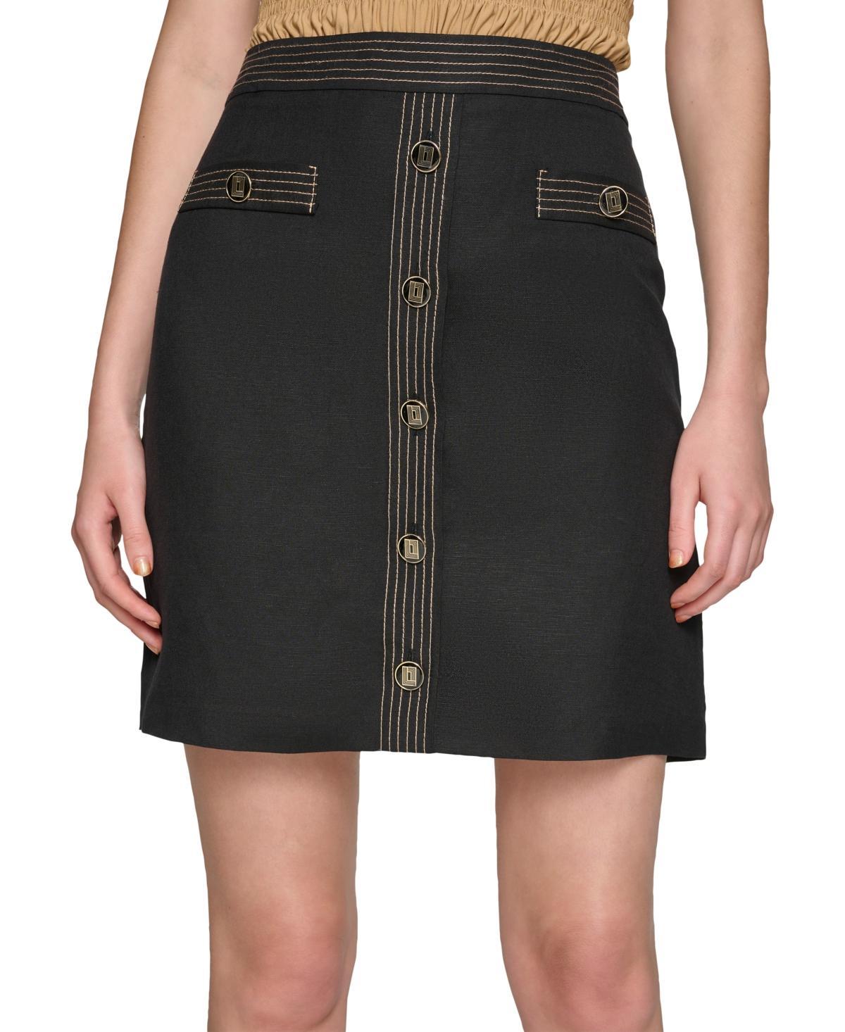 Karl Lagerfeld Womens Trapunto-Stitch Mini Skirt product image