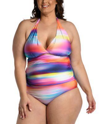 La Blanca Plus Size Sunset Shores Halter Tankini Bottoms Product Image