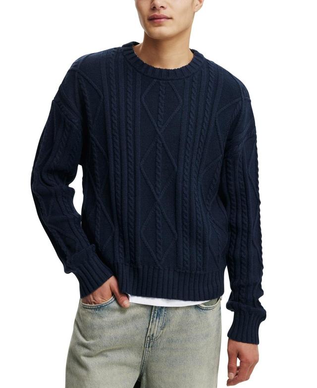 Cotton On Mens Cable Knit Crew Sweater Product Image