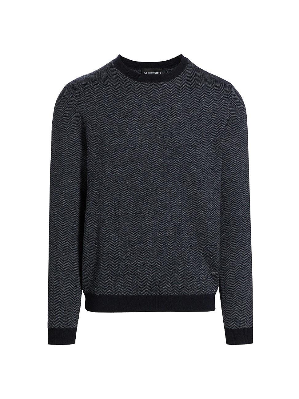 Mens Wool Knit Crewneck Sweater Product Image