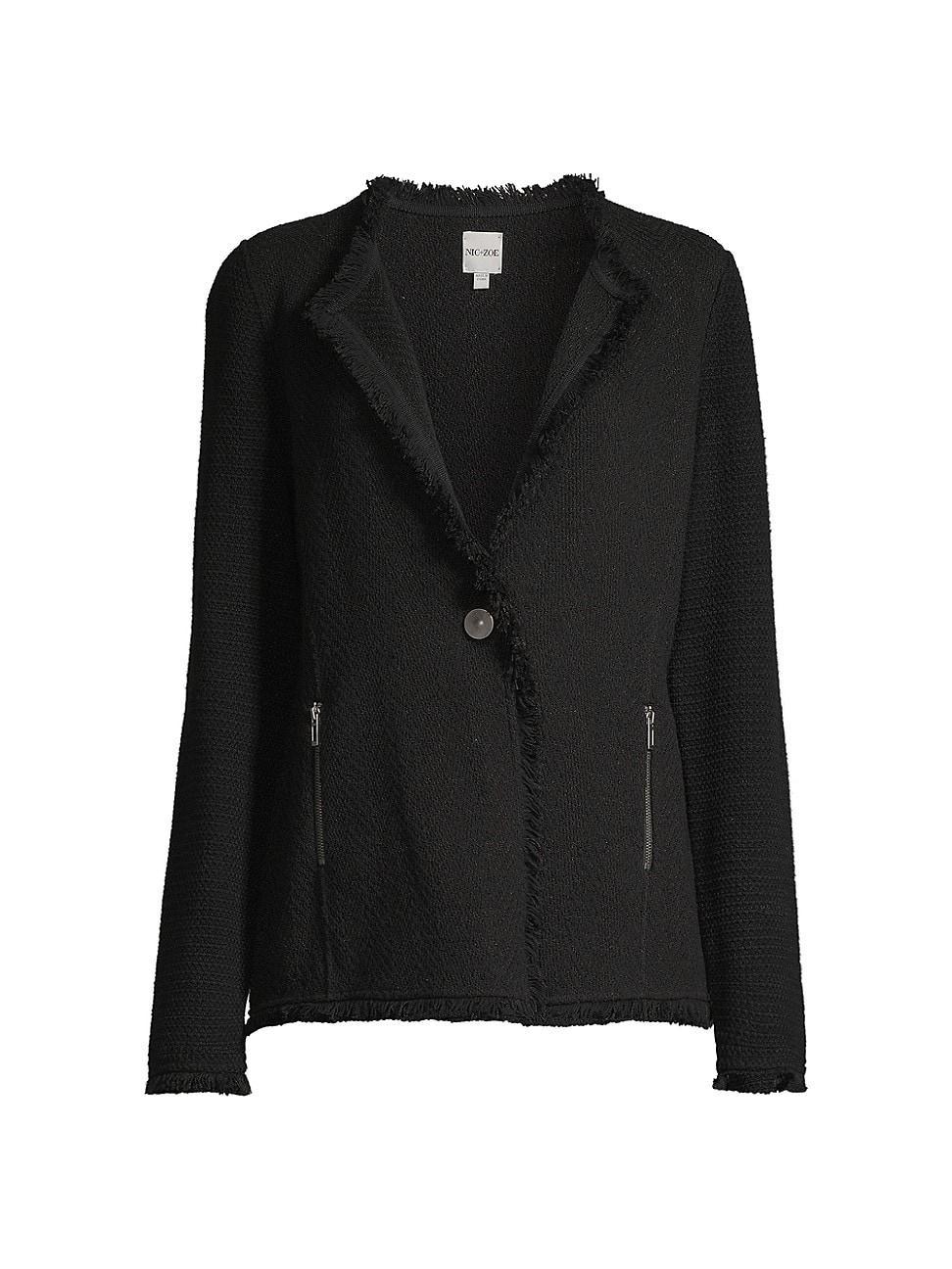 NIC+ZOE Fringe Knit Jacket Product Image