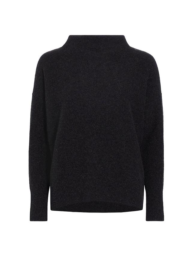 Vince Boiled Funnel Neck Pullover in Black. Size L, S, XL, XS. Product Image