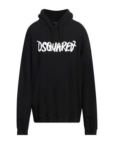 DSQUARED2 Man Sweatshirt Black Size Xxxl Cotton, Elastane Product Image