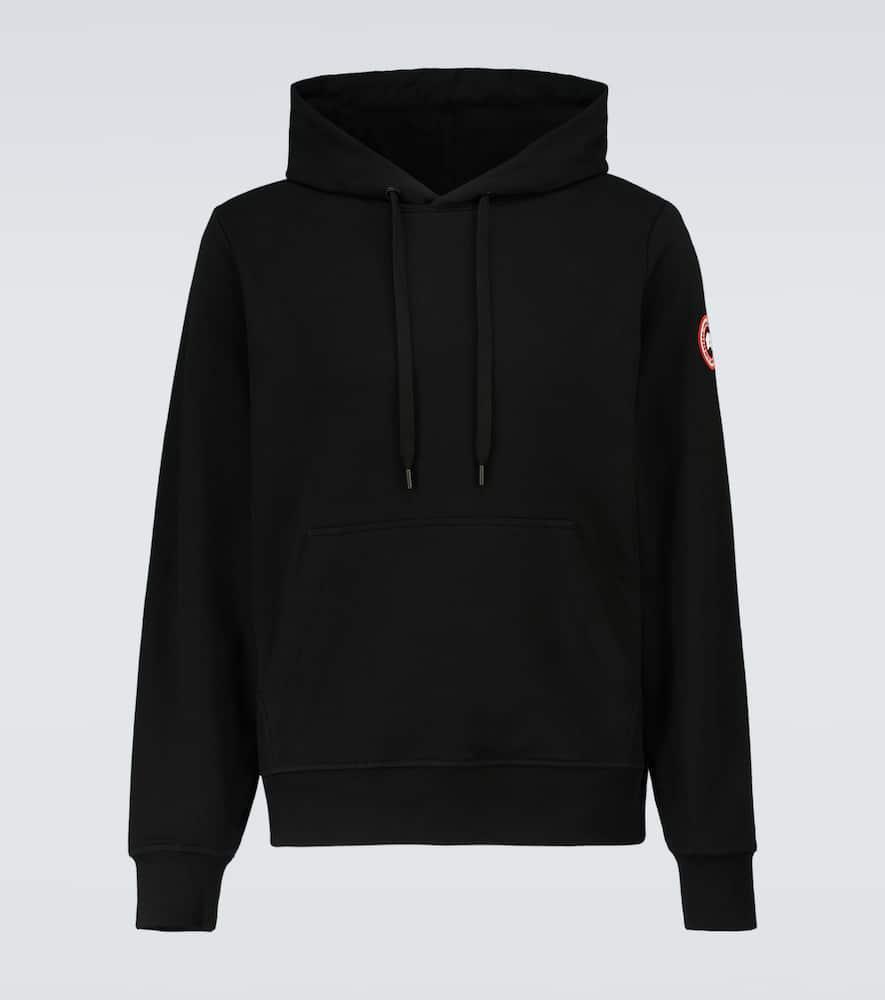 CANADA GOOSE Huron Relaxed-fit Cotton-jersey Hoody In Black Product Image