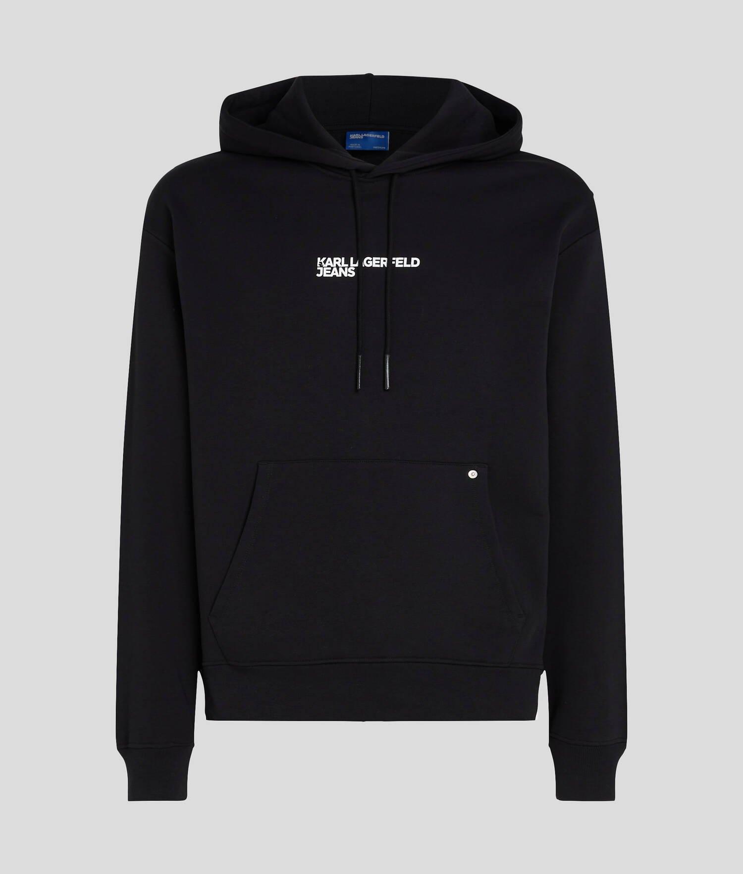 Mens Cotton Hooded Sweatshirt with Metallic V Detail Product Image