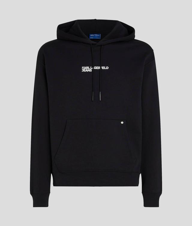 Mens Cotton Hooded Sweatshirt with Metallic V Detail Product Image