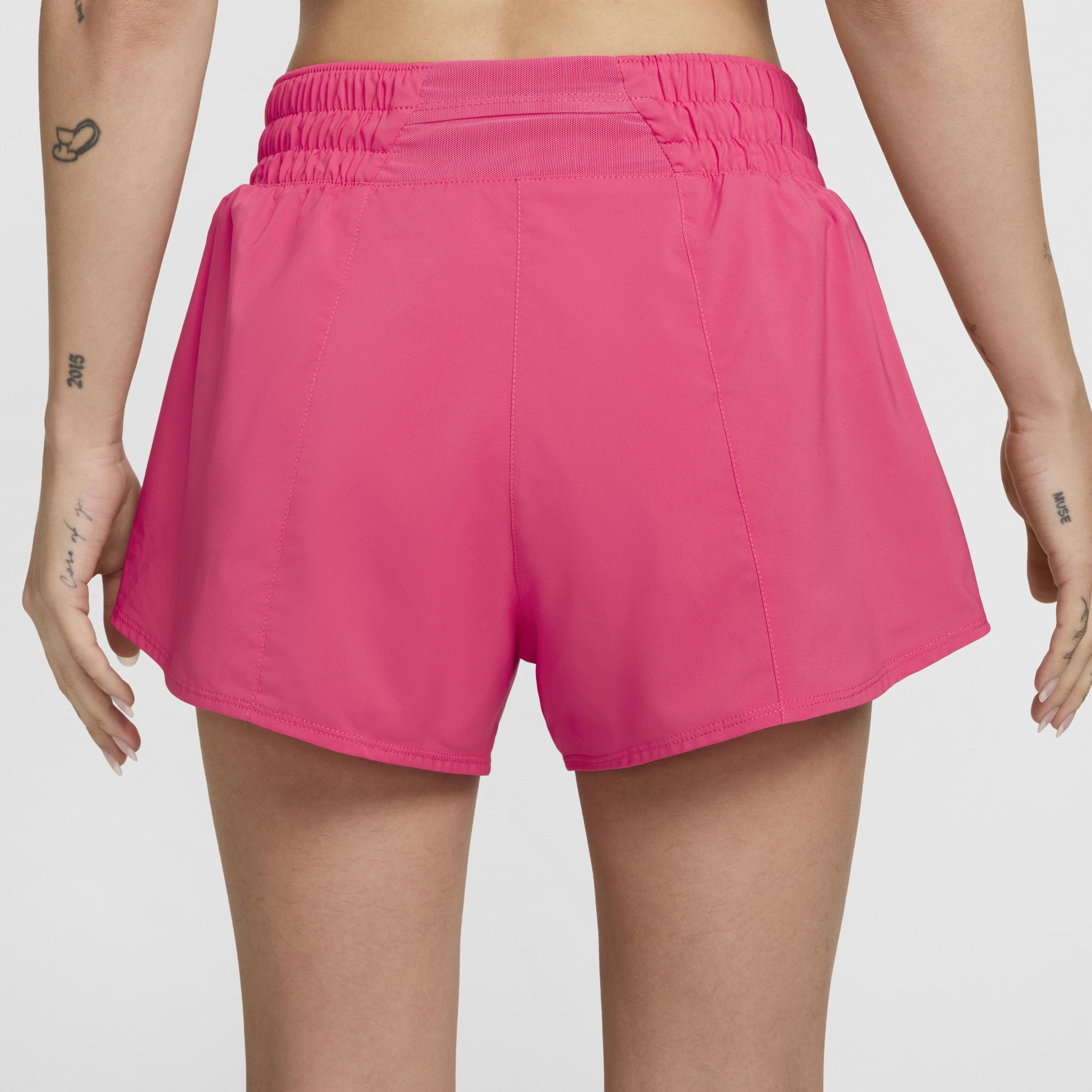 Nike Women's One Dri-FIT Mid-Rise 3" Brief-Lined Shorts Product Image