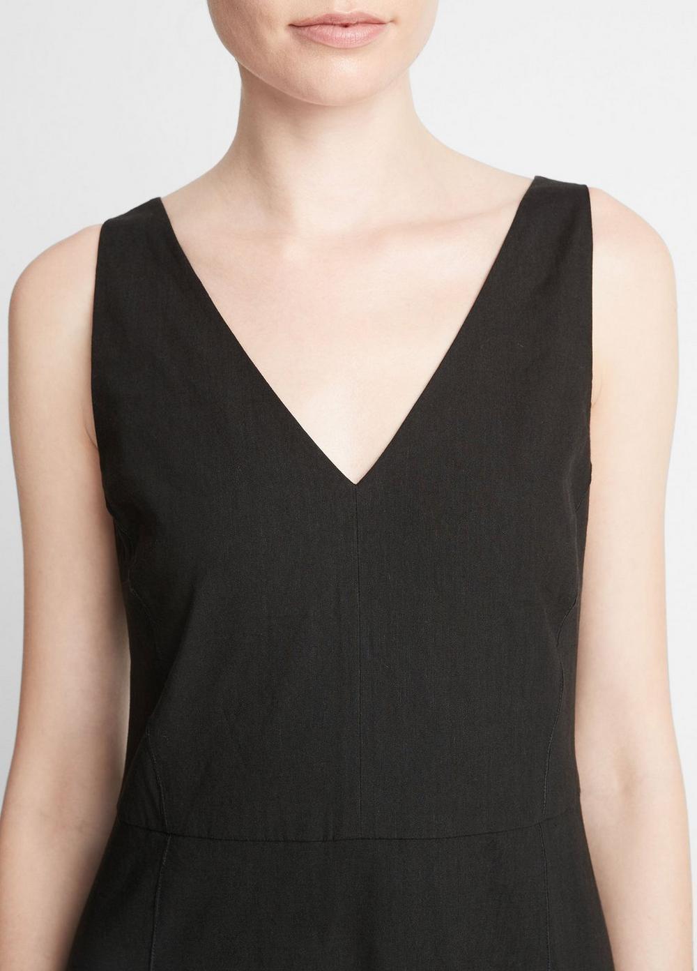 Relaxed V-Neck Pocket Dress Product Image