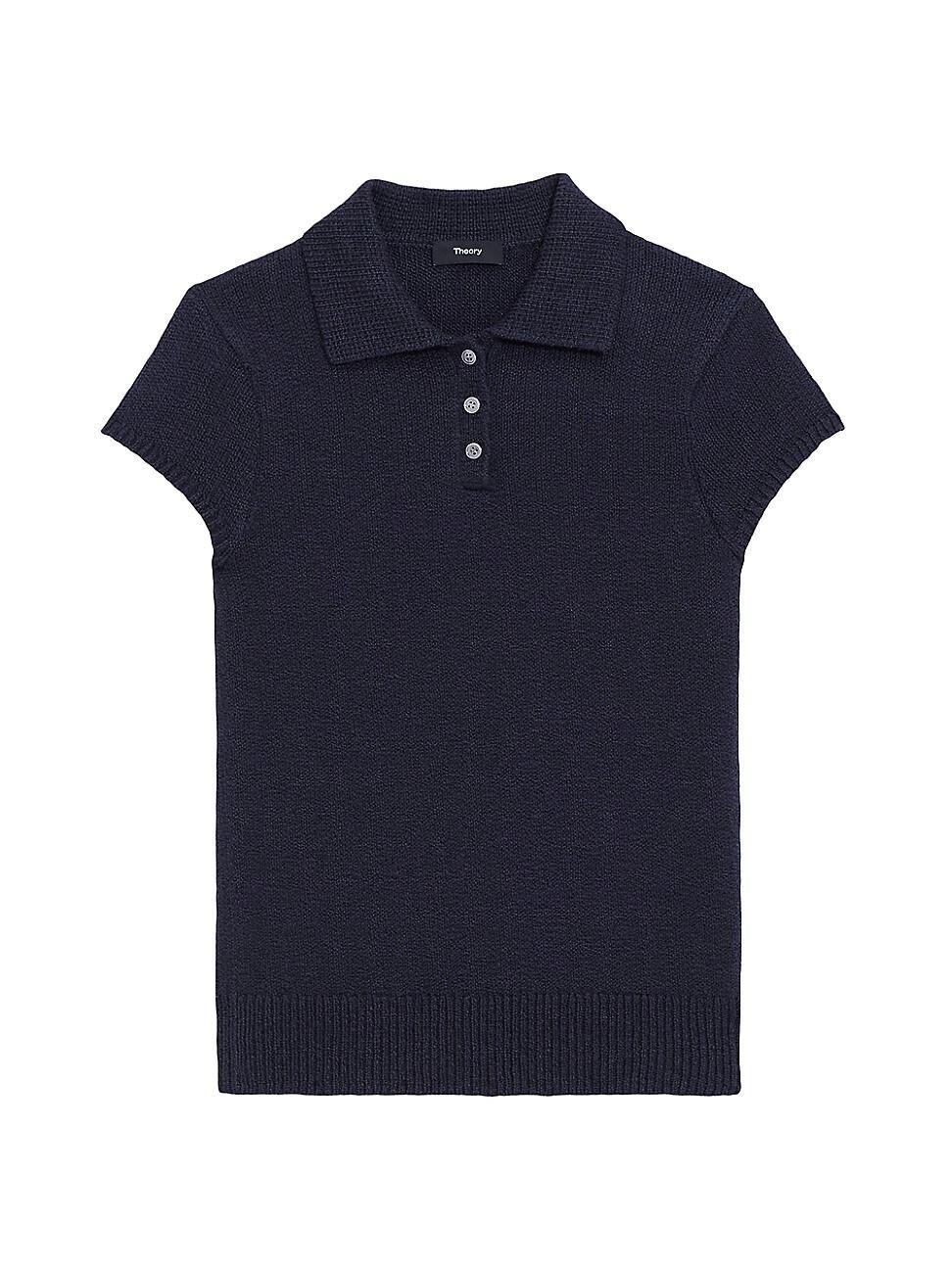 Womens Knit Cotton & Wool Polo product image