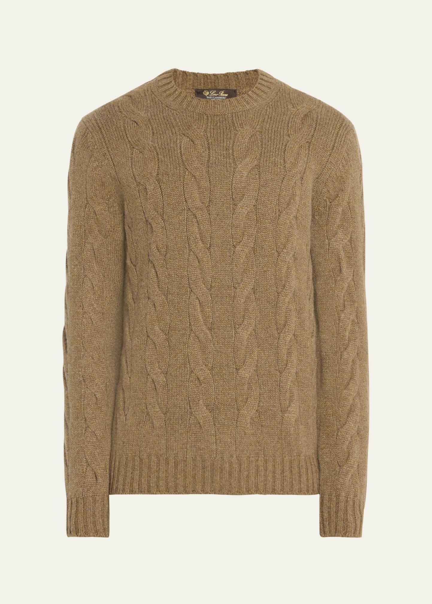 Mens Napier Cable-Knit Cashmere Sweater Product Image