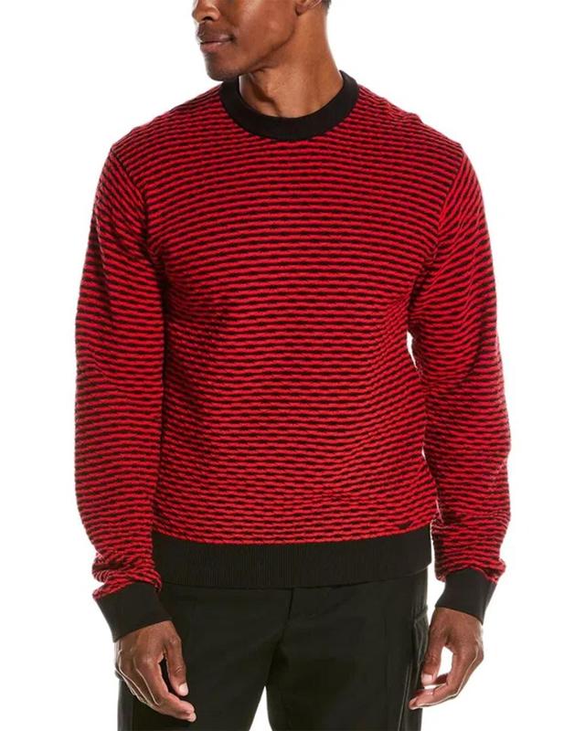 Hugo  Textured Crewneck Sweater In Red Product Image