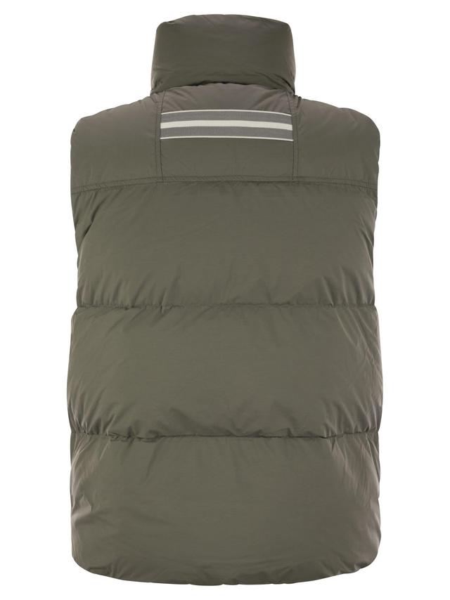 CANADA GOOSE Lawrence - Padded Gilet With White Logo In Green Product Image