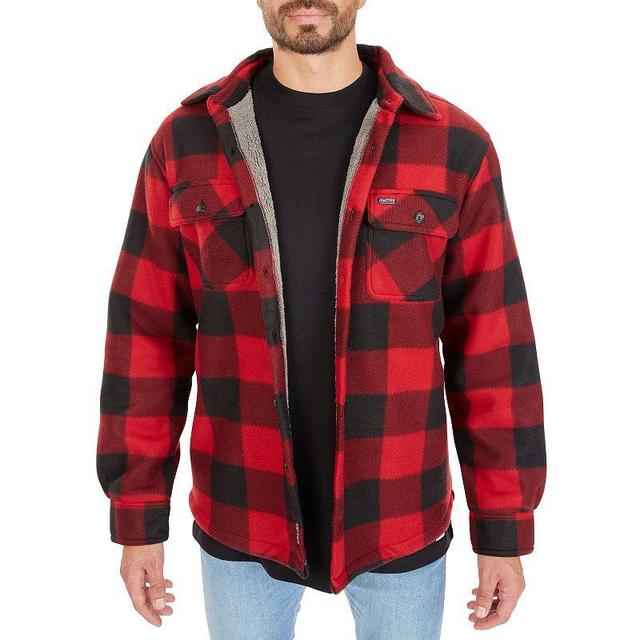 Mens Smiths Workwear Sherpa-Lined Plaid Microfleece Shirt Jacket Product Image