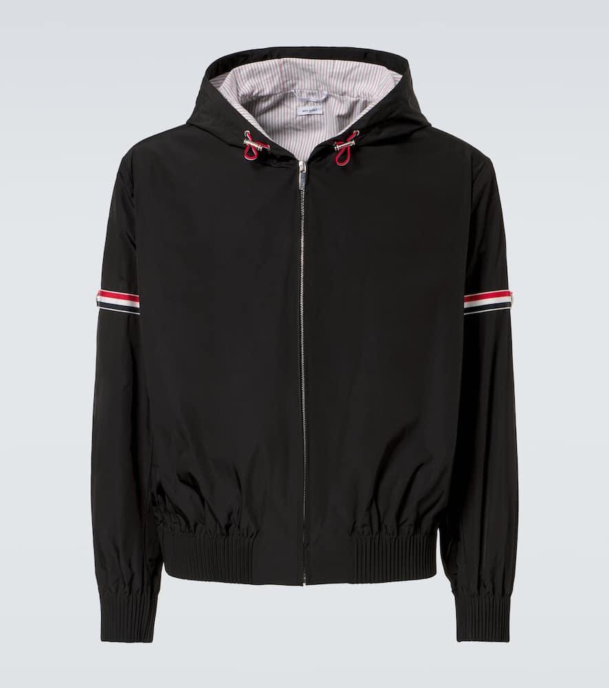 THOM BROWNE Rwb Stripe Technical Jacket In Black Product Image