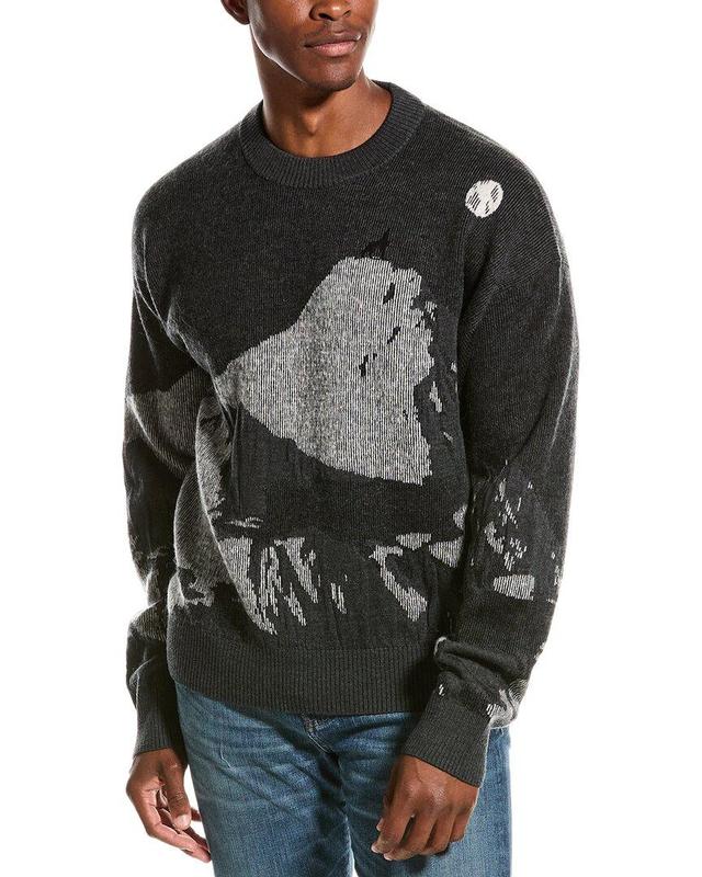 Hugo  Wool & Mohair-blend Crewneck Sweater In Grey Product Image