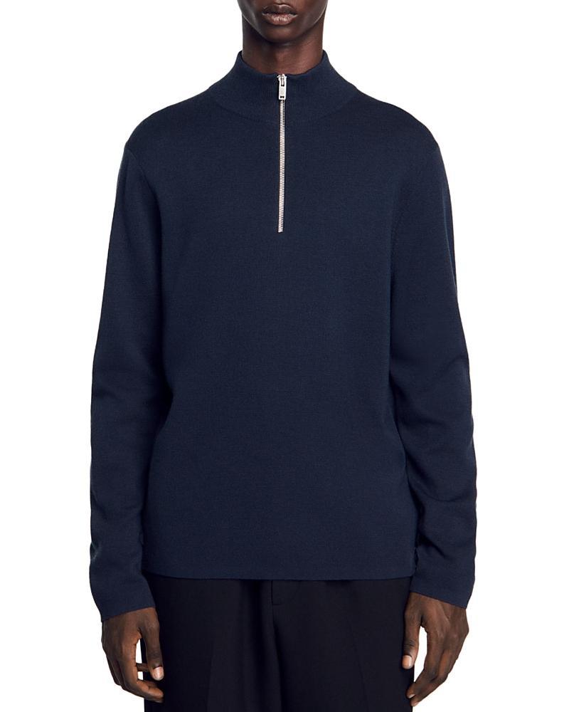 Sandro Wool Half Zip Sweater Product Image