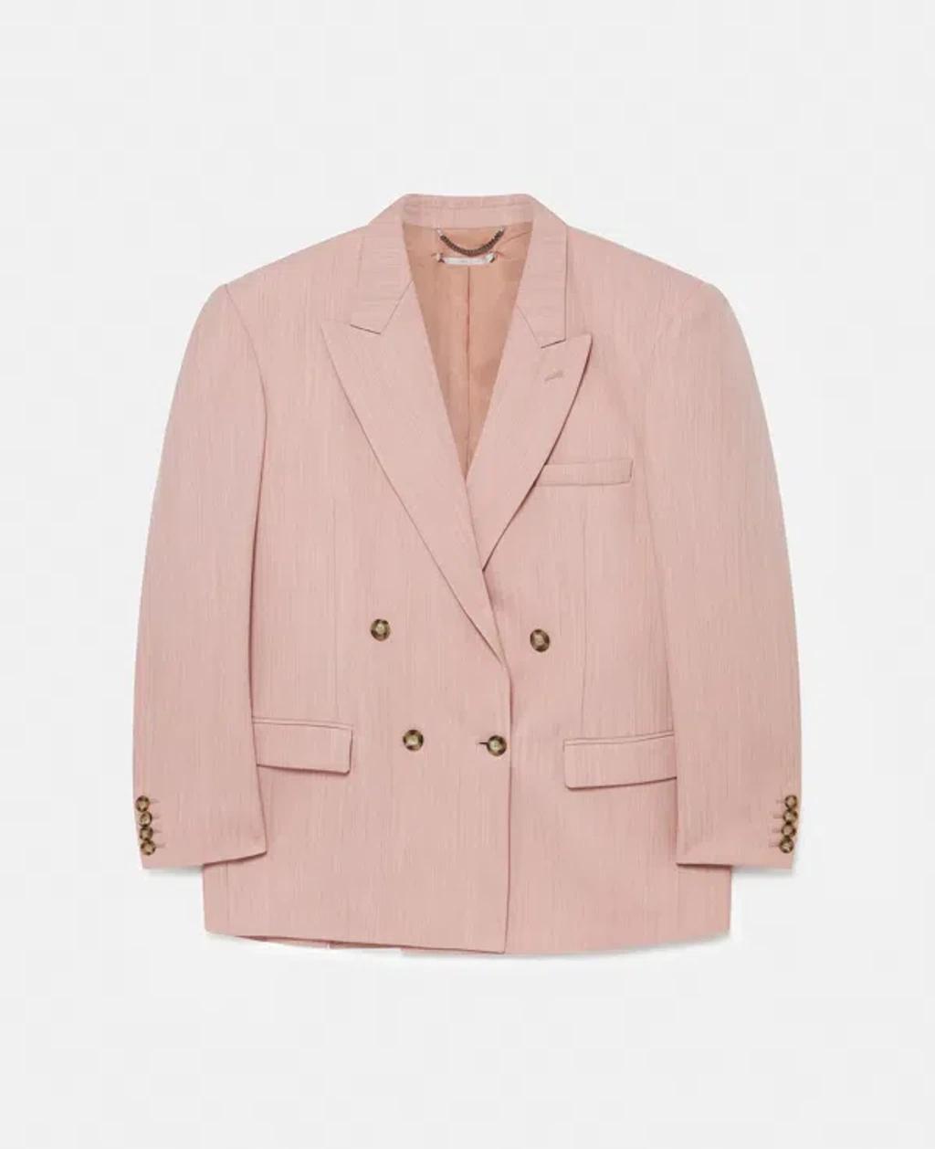 Oversized Double-breasted Blazer In Dusty Pink product image