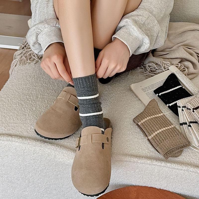 Striped Ribbed Socks Product Image