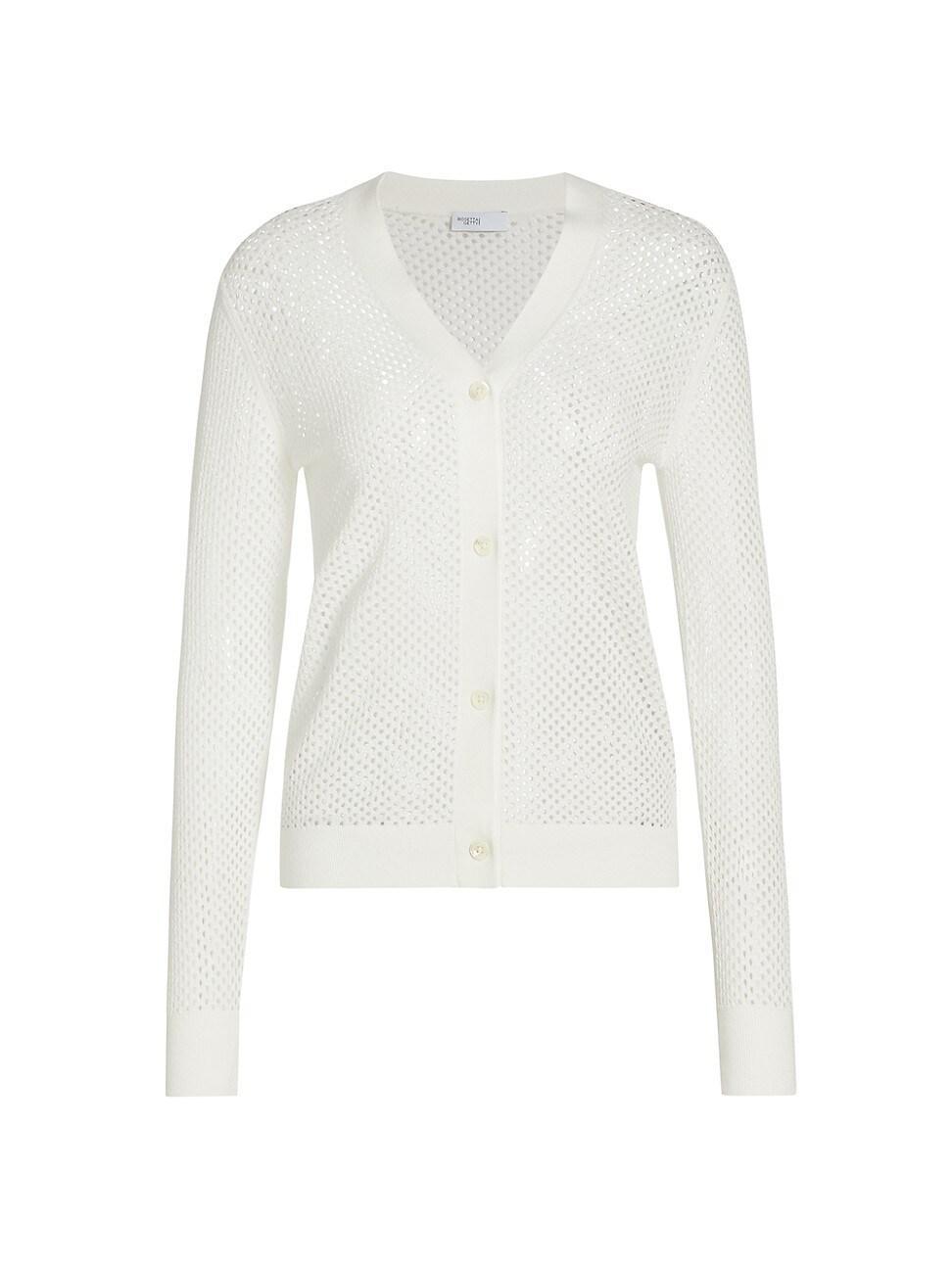 Womens Mesh Pointelle Cardigan product image