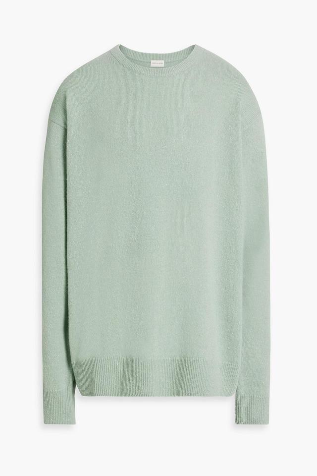 Wool And Cashmere-blend Sweater In Mint Product Image