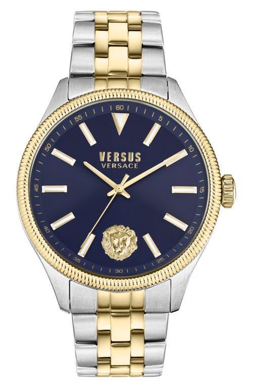 Versace Versus Versace Mens Colonne Chronograph Two Tone Stainless Steel Navy Bracelet Watch Product Image