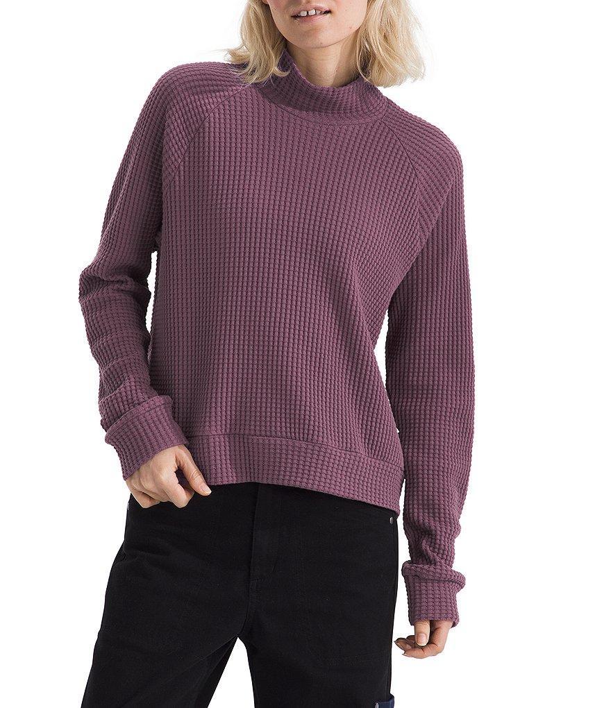 The North Face Chabot Thermal Knit Mock Neck Raglan Sleeve Pullover Product Image