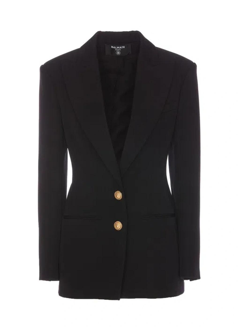 BALMAIN 2 Buttons Jacket In Black Product Image