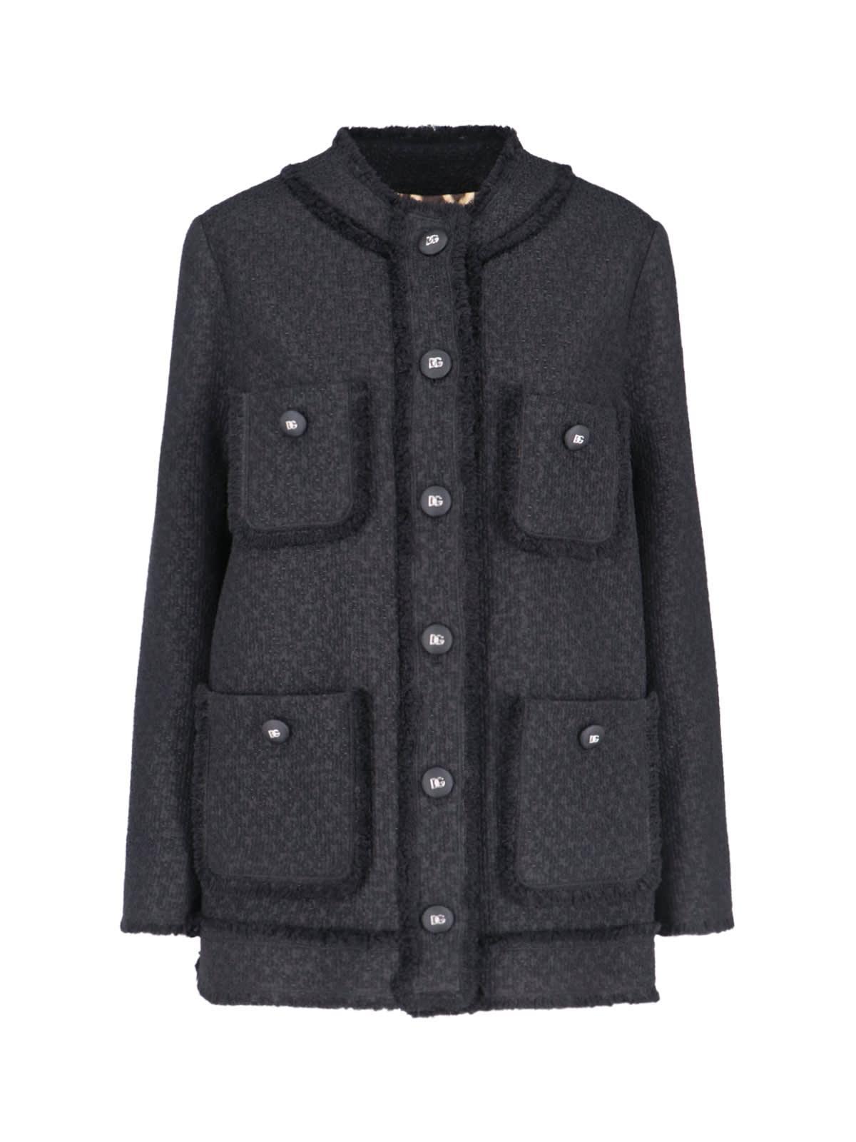 Tweed Jacket In Black Product Image