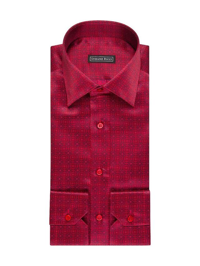 Mens Handmade Silk Dress Shirt Product Image