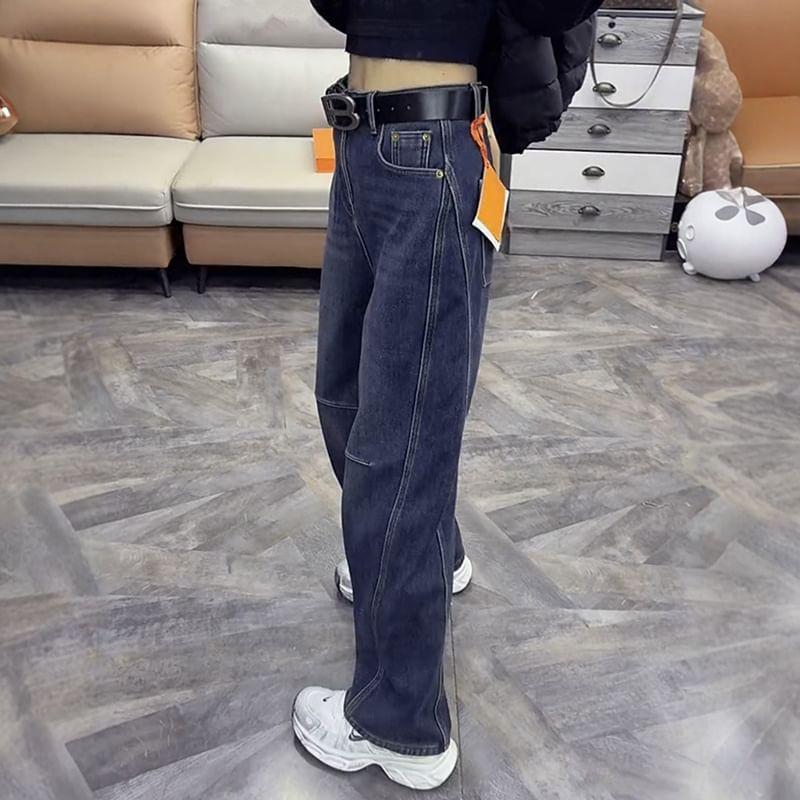 High-Rise Straight Leg Jeans Product Image