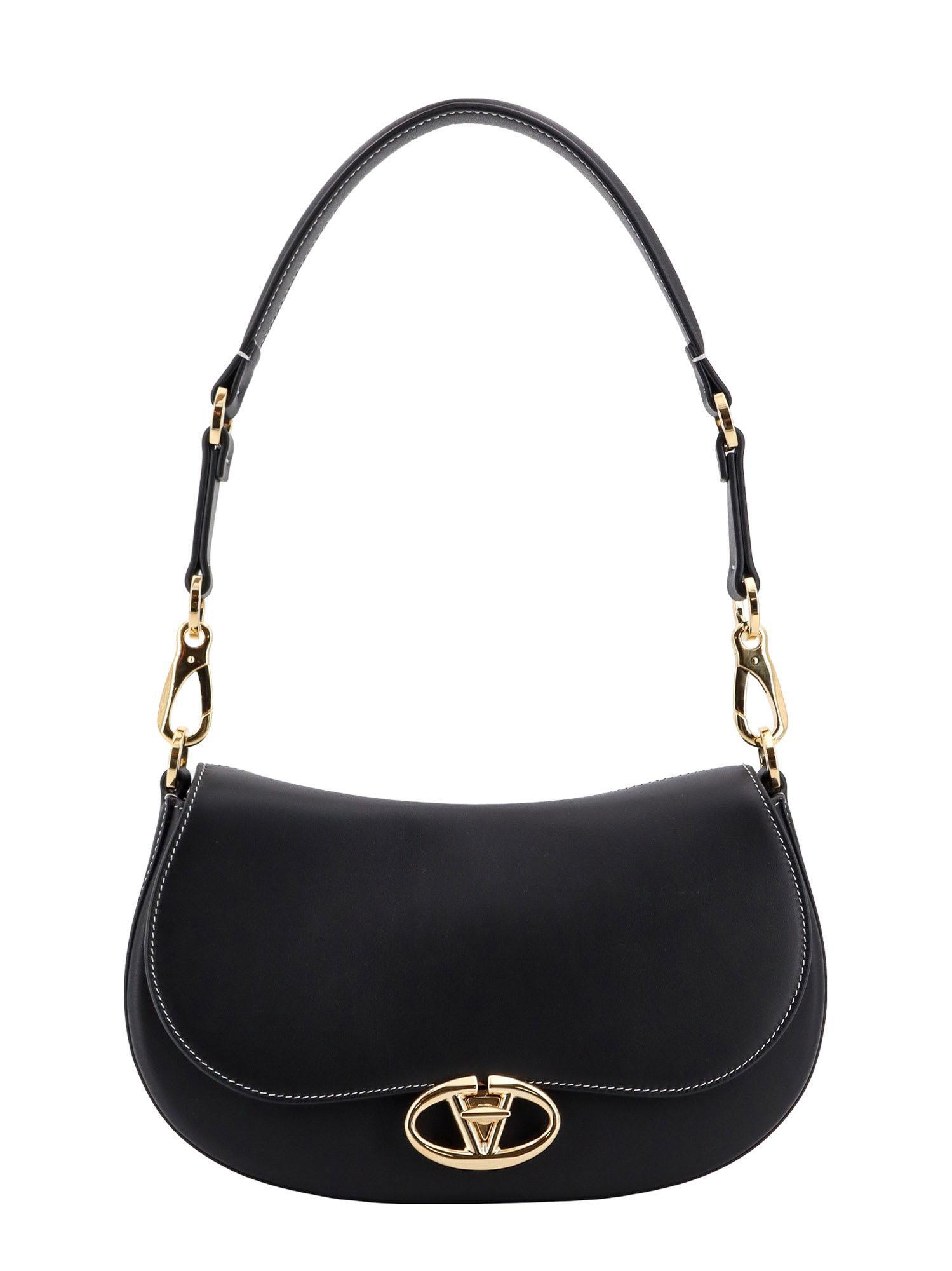 Vlogo Saddle Shoulder Bag In Black Product Image