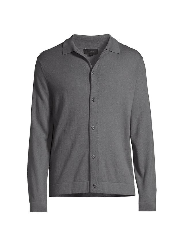 Mens Wool Button-Down Cardigan Product Image