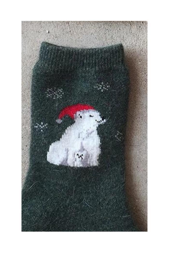 Women's Animals Wool Blend Crew Socks Female Product Image