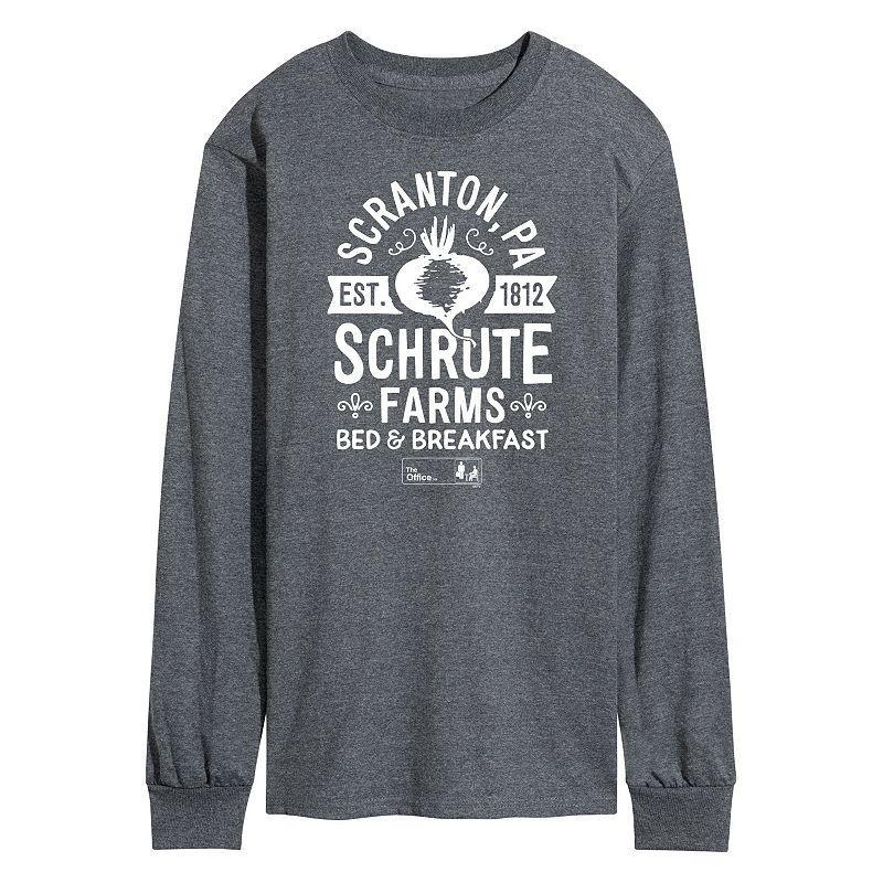 Mens The Office Schrute Farms Long Sleeve Tee Blue Product Image