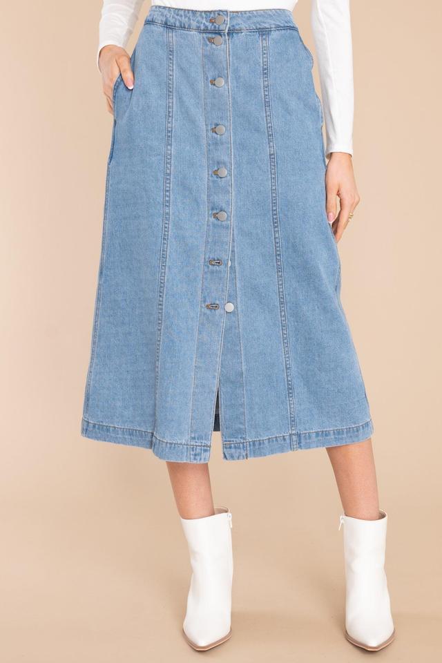 So Charmed Denim Skirt Blue Product Image