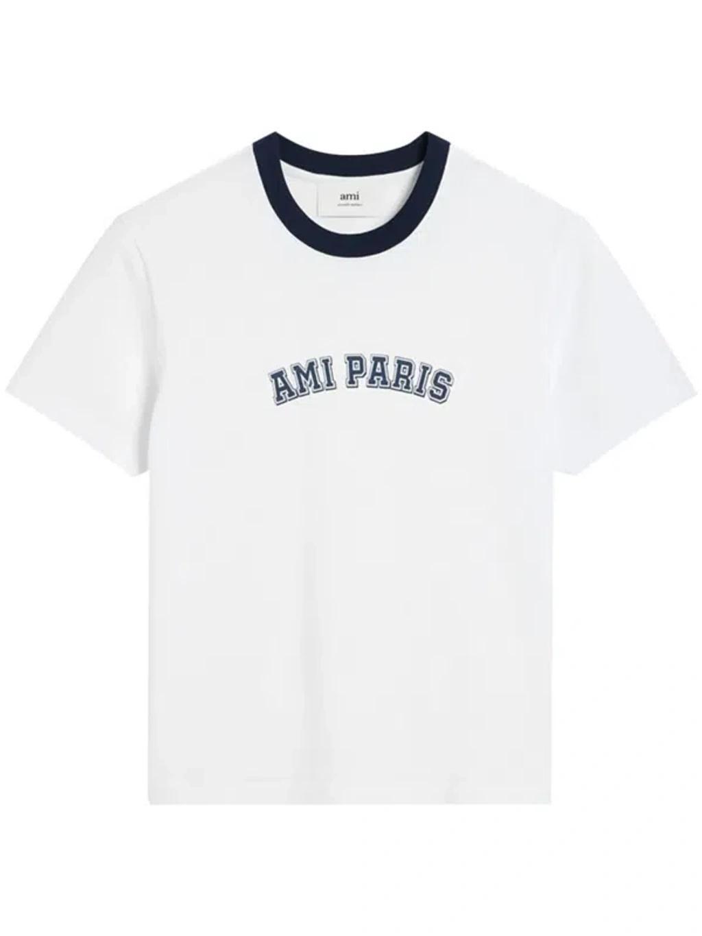 AMI ALEXANDRE MATTIUSSI Ami Paris T-shirts In White Product Image