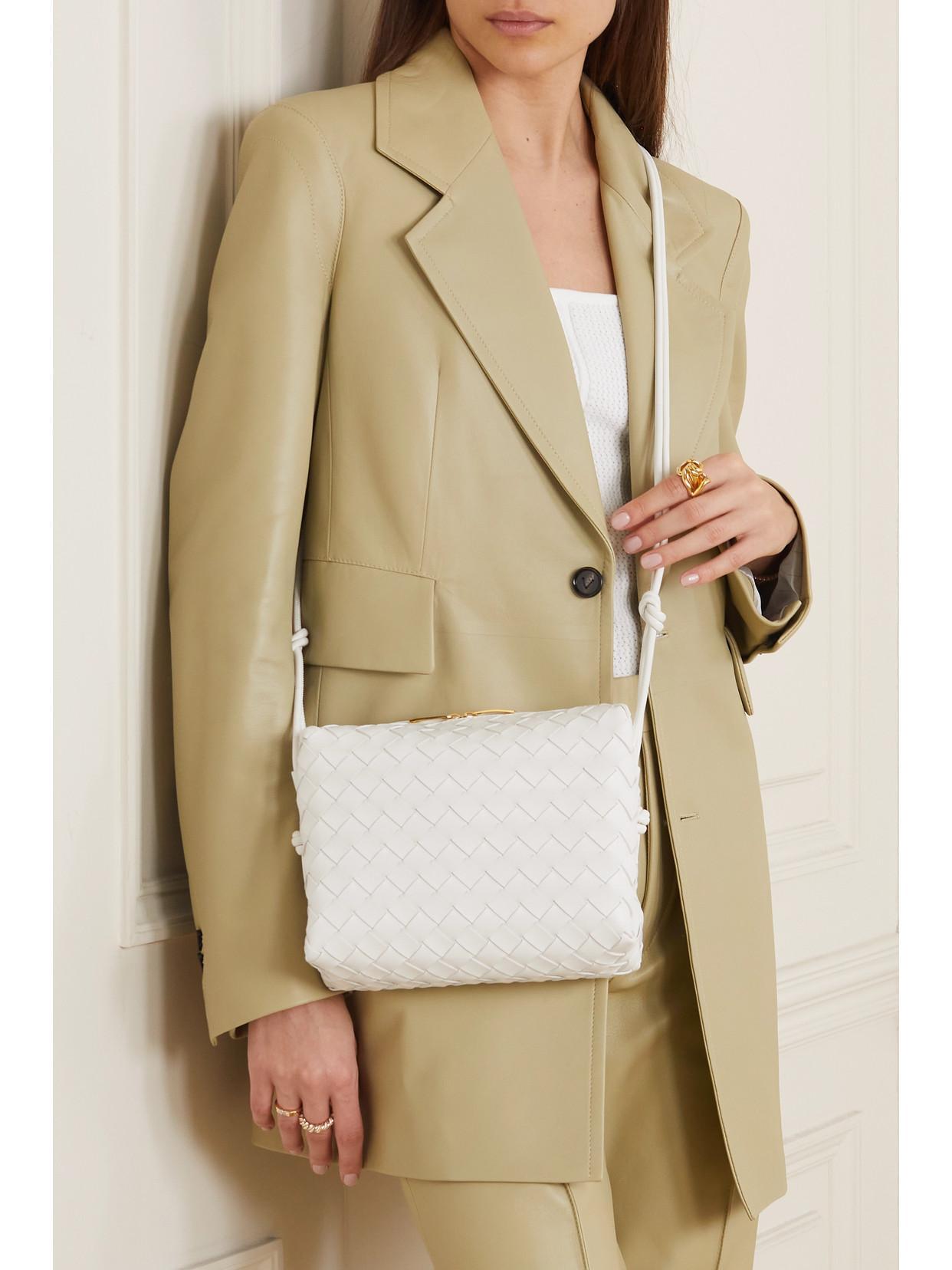 Loop Mini Intrecciato Leather Shoulder Bag In Glacier/muse/brass Product Image