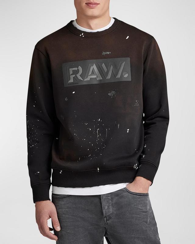 Mens Splatter Logo Cotton-Blend Sweatshirt Product Image