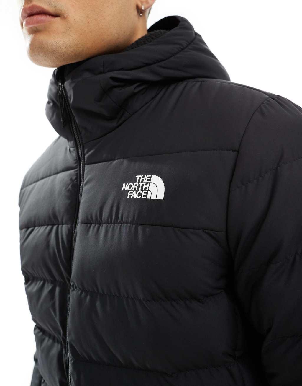 The North Face Aconcagua 3 lined padded hoodie jacket in black Product Image