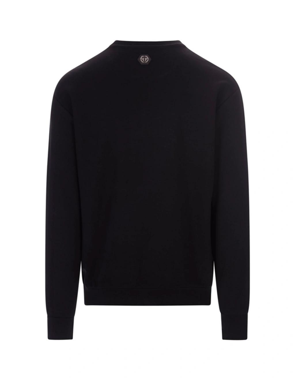 Skull-print Crew-neck Sweatshirt In Black Product Image