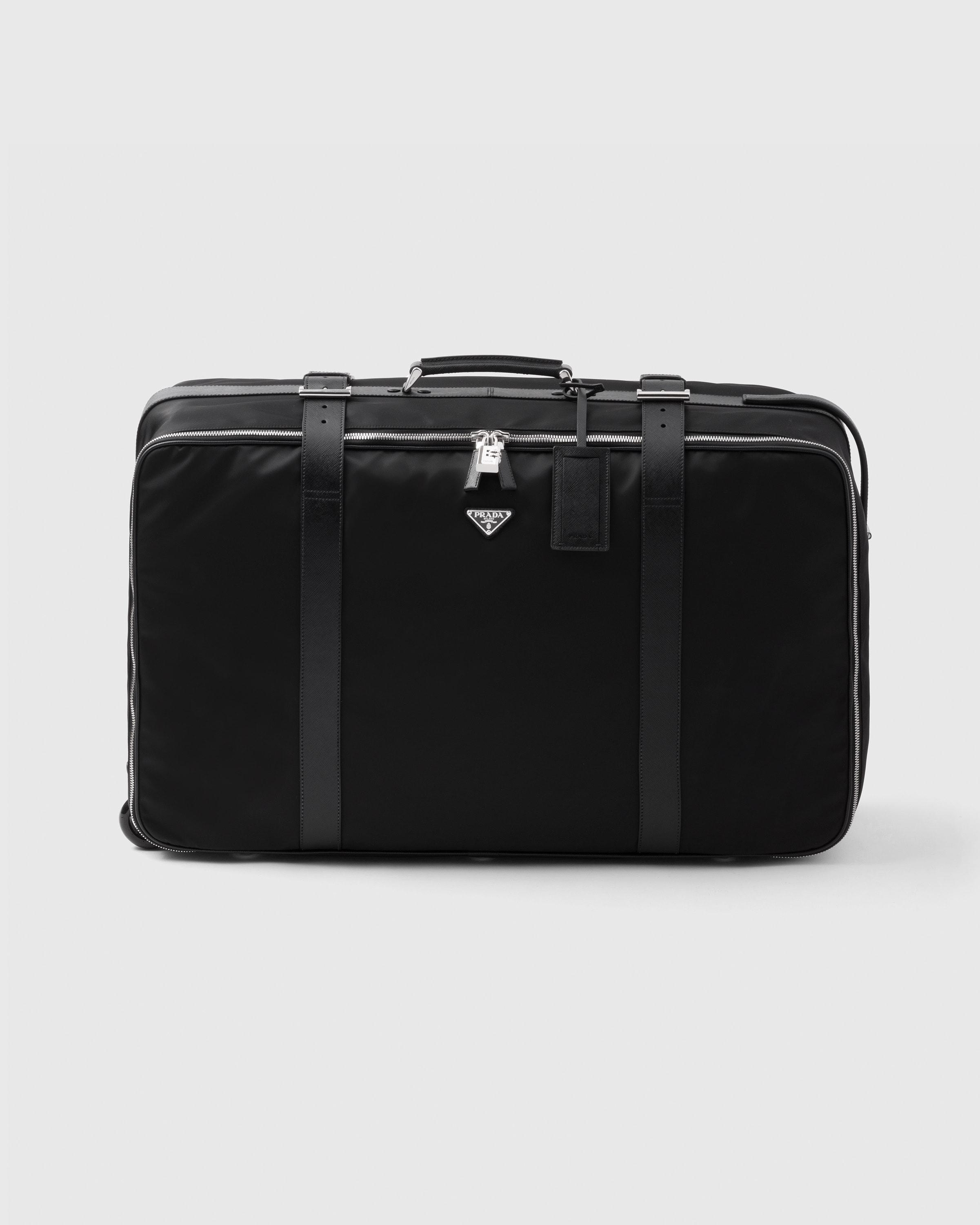 Re-Nylon and Saffiano leather suitcase Product Image