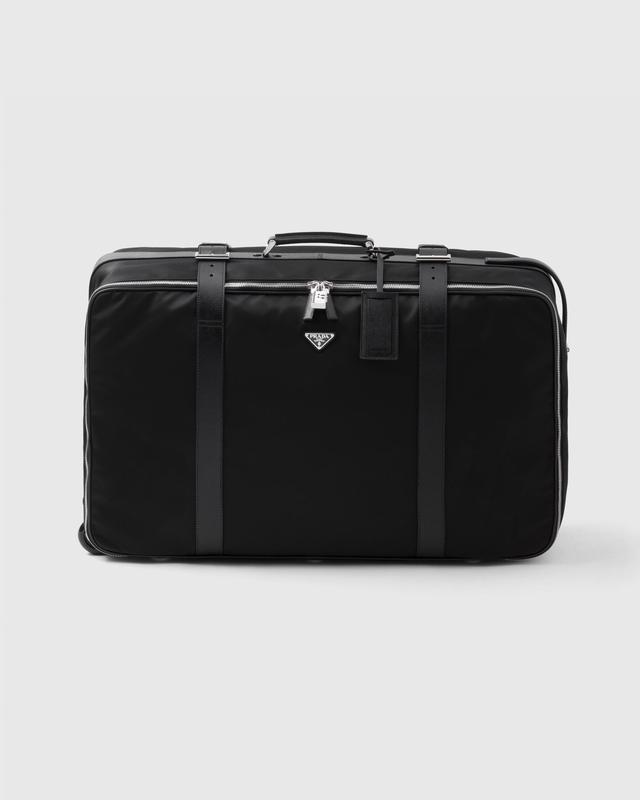 Re-Nylon and Saffiano leather suitcase Product Image