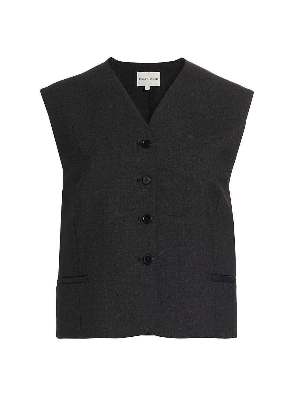 Womens Stretch Wool Sleeveless Vest Product Image